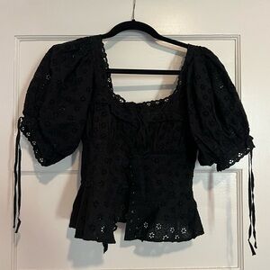 Doen lace blouse , black